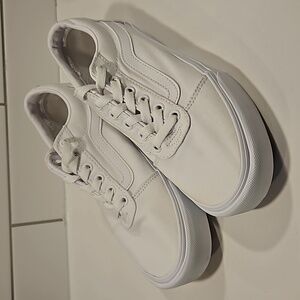 Vans Old Skool white sneakers women's 8